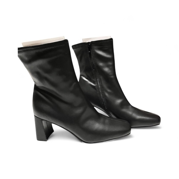 Steve Madden Womens Harli Faux Leather Square Toe Ankle Boots - Picture 3 of 4